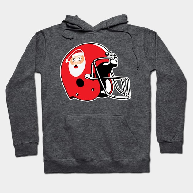 Surprised Santa Football helmet Hoodie by HelmetAddict